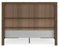 Cabalynn California  Panel Bed With Storage With Mirrored Dresser