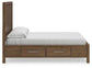 Cabalynn California  Panel Bed With Storage With Mirrored Dresser