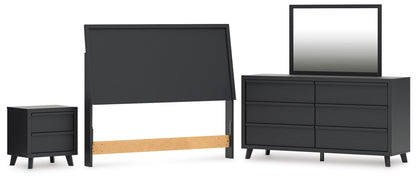 Danziar  Panel Headboard, Dresser, Mirror And Nightstand