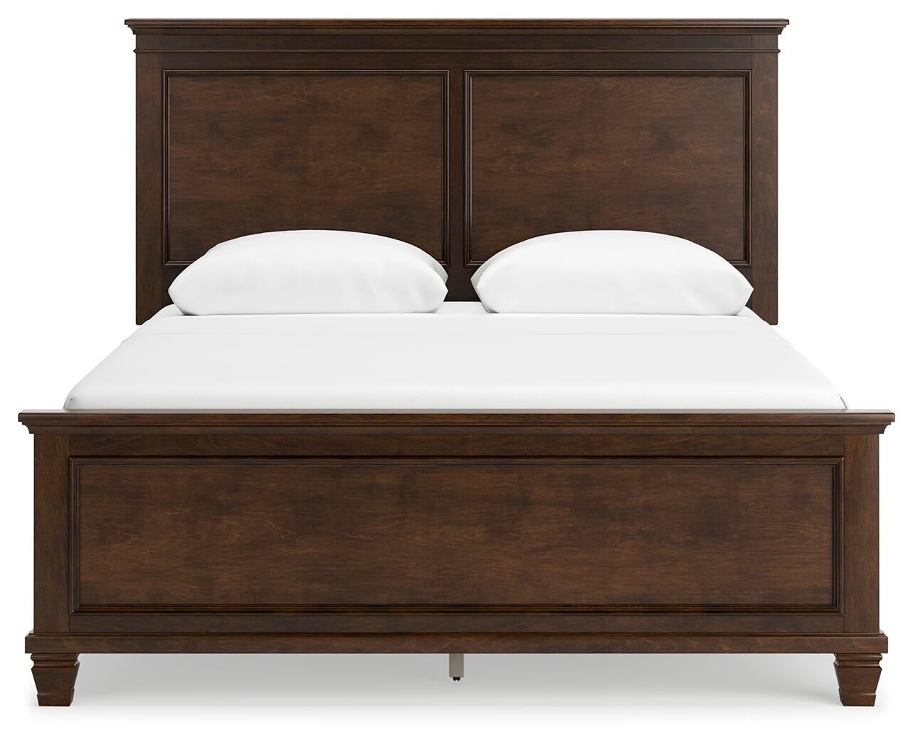 Danabrin  Panel Bed With Mirrored Dresser, Chest And Nightstand