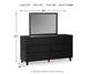 Danziar  Panel Bed With Mirrored Dresser