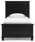 Lanolee  Panel Bed With Mirrored Dresser, Chest And Nightstand