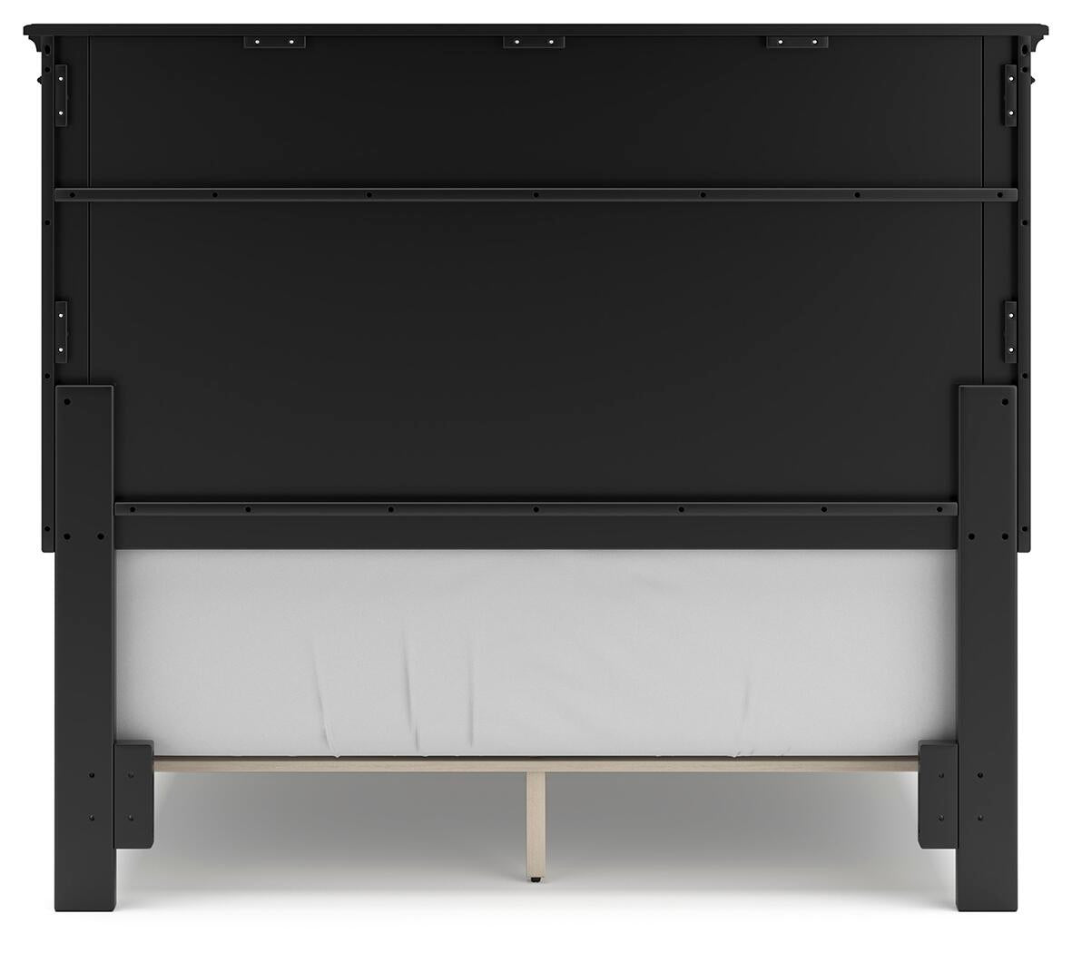 Lanolee  Panel Bed With Mirrored Dresser And Nightstand
