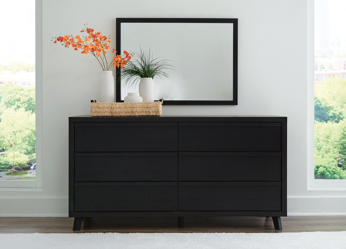 Danziar  Panel Bed, Dresser, Mirror, Chest And Nightstand