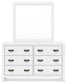 Binterglen  Panel Bed With Mirrored Dresser And Nightstand