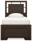 Covetown  Panel Bed With Mirrored Dresser And Nightstand