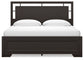 Covetown  Panel Bed With Mirrored Dresser