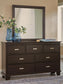 Covetown  Panel Bed, Dresser, Mirror, Chest And Nightstand