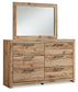 Hyanna  Panel Headboard, Dresser And Mirror