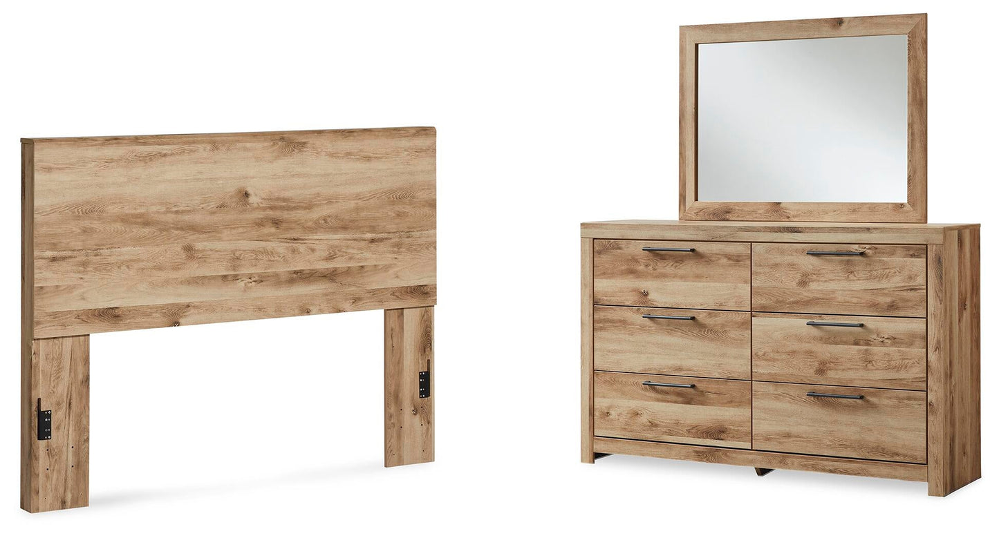 Hyanna  Panel Headboard, Dresser And Mirror