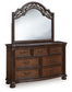 Lavinton  Poster Bed, Dresser, Mirror, Chest And Nightstand
