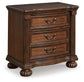 Lavinton California  Poster Bed With Mirrored Dresser And Nightstand