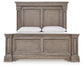 Blairhurst California  Panel Bed With Mirrored Dresser And Nightstand