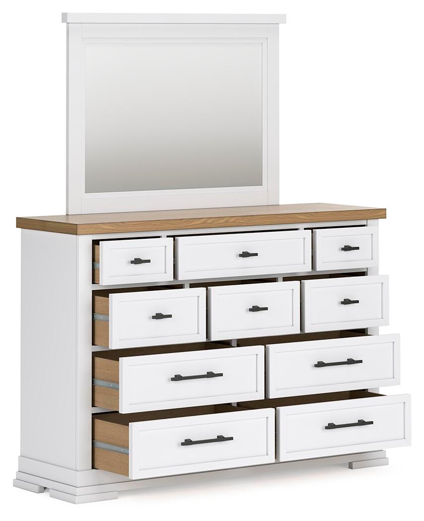 Ashbryn  Panel Storage Bed, Dresser And Mirror