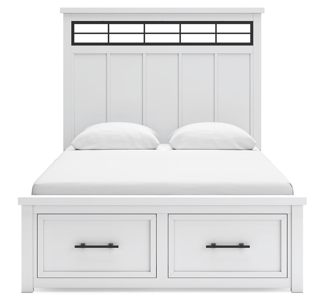 Ashbryn  Panel Storage Bed, Dresser And Mirror