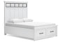 Ashbryn  Panel Storage Bed, Dresser And Mirror