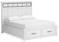 Ashbryn California  Panel Storage Bed, Dresser, Mirror And Nightstand