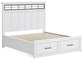 Ashbryn California  Panel Storage Bed, Dresser, Mirror And Nightstand