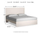Stelsie  Panel Bed With Mirrored Dresser