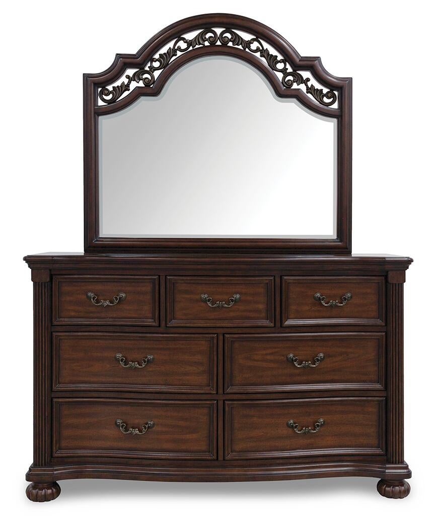 Lavinton California  Poster Bed, Dresser, Mirror, Chest And Nightstand