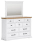 Ashbryn  Panel Storage Bed, Dresser, Mirror And Nightstand