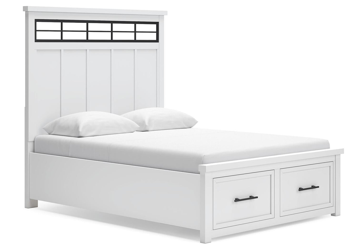 Ashbryn  Panel Storage Bed, Dresser, Mirror And Nightstand