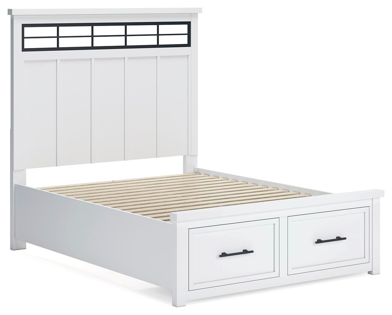 Ashbryn  Panel Storage Bed, Dresser, Mirror And Nightstand