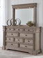 Blairhurst  Panel Bed With Mirrored Dresser And Nightstand