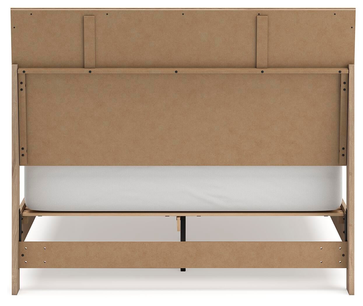 Cielden  Panel Bed With Mirrored Dresser, Chest And Nightstand