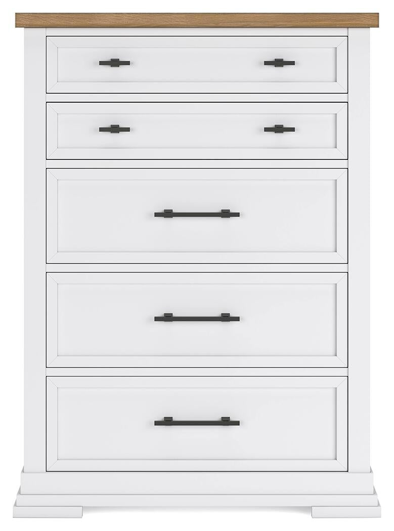Ashbryn California  Panel Storage Bed, Dresser, Mirror, Chest And Nightstand