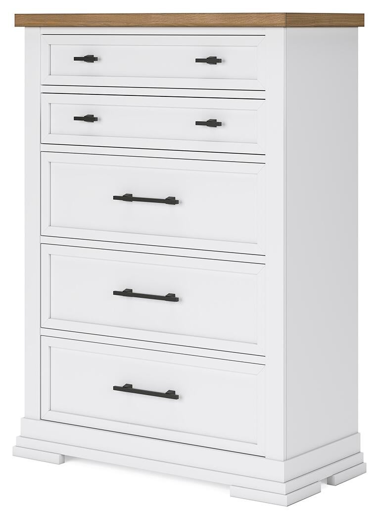 Ashbryn California  Panel Storage Bed, Dresser, Mirror, Chest And Nightstand