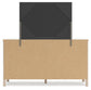 Cadmori  Upholstered Panel Bed With Mirrored Dresser