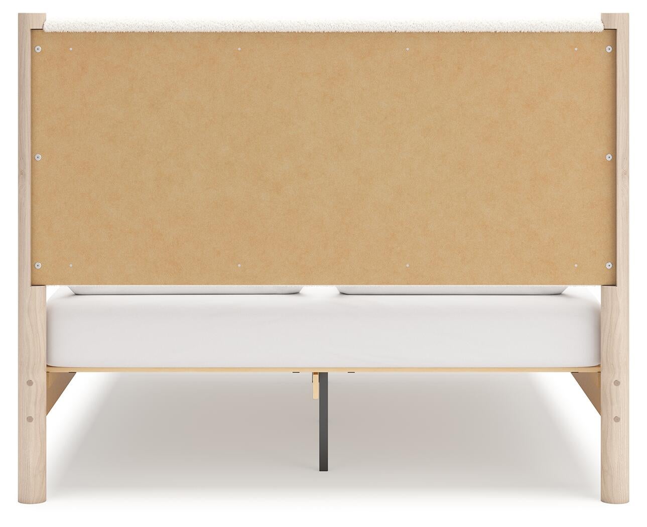 Cadmori  Upholstered Panel Bed With Mirrored Dresser