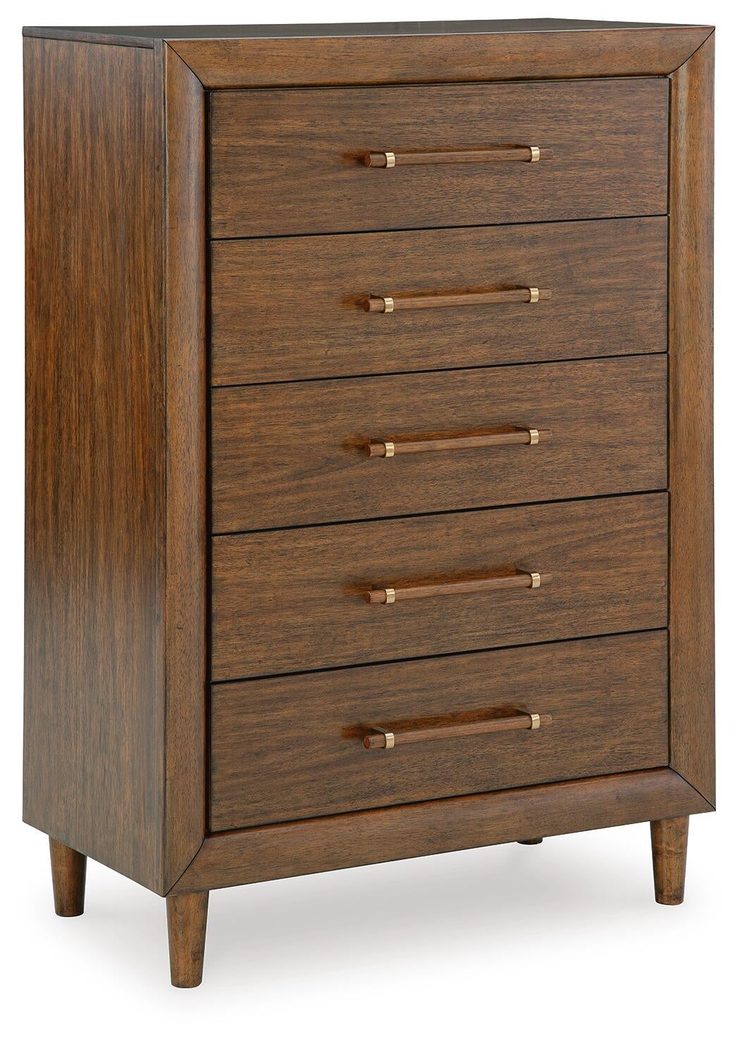 Lyncott  Upholstered Panel Bed, Dresser, Mirror, Chest And Nightstand