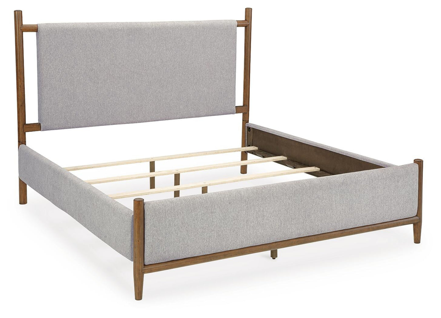 Lyncott  Upholstered Panel Bed, Dresser, Mirror, Chest And Nightstand