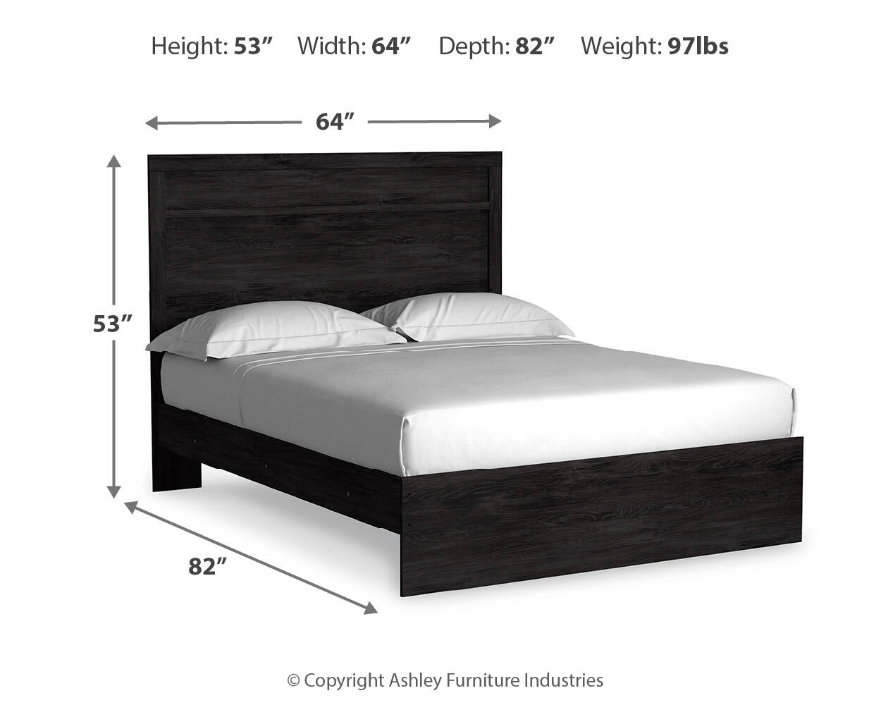 Belachime  Panel Bed With Mirrored Dresser