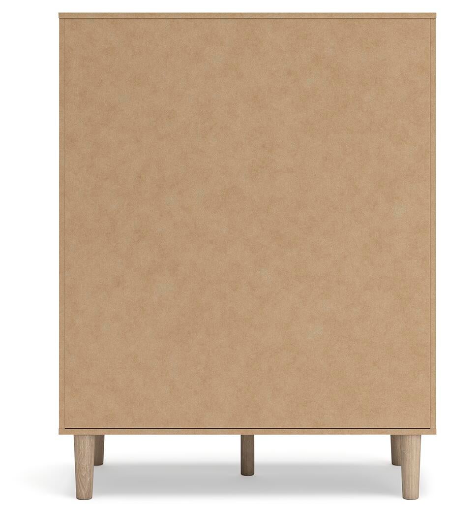 Cielden  Upholstered Panel Bed With Mirrored Dresser, Chest And Nightstand