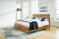 Dressonni  Panel Bed With Mirrored Dresser