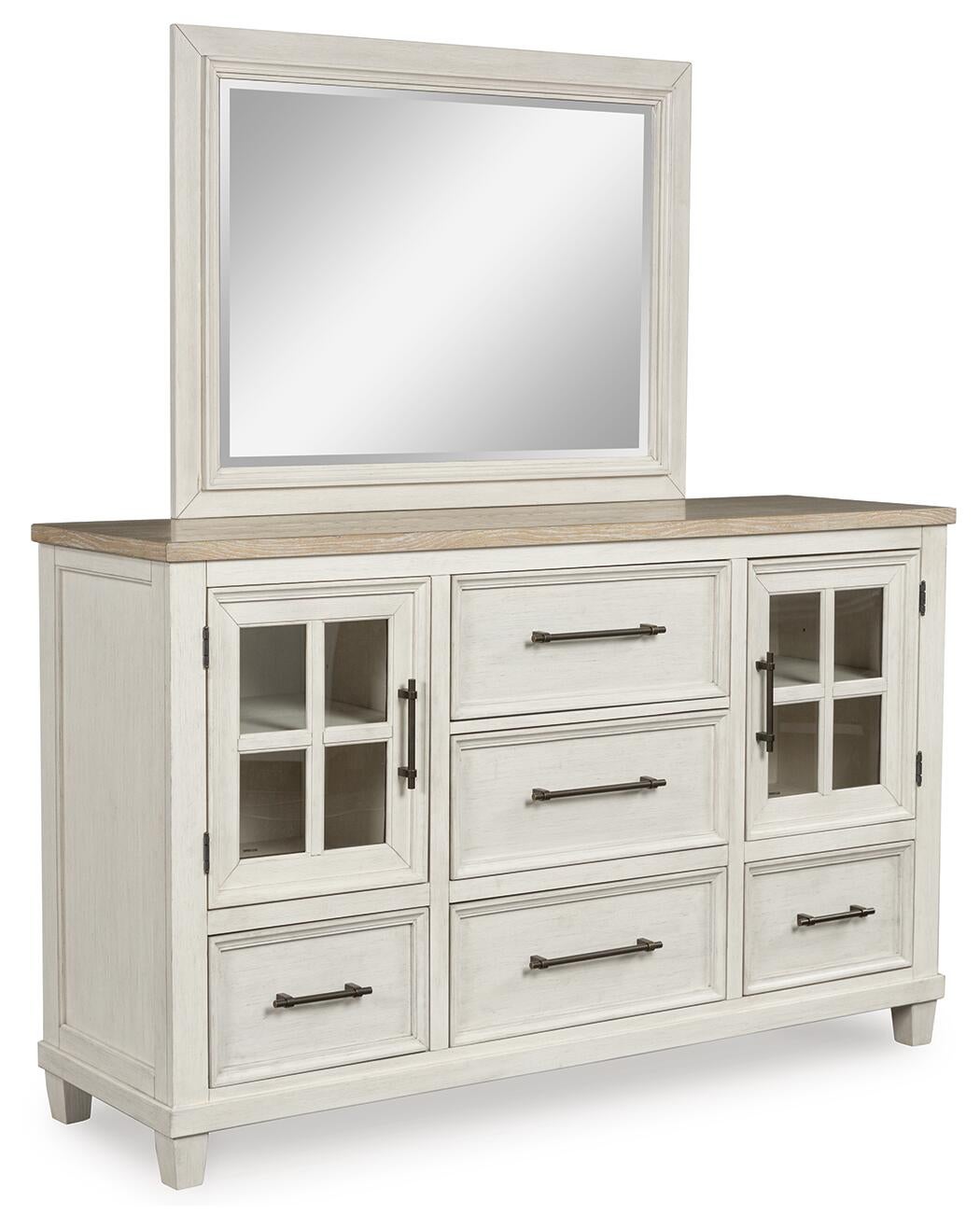 Shaybrock California  Panel Bed, Dresser, Mirror And Nightstand