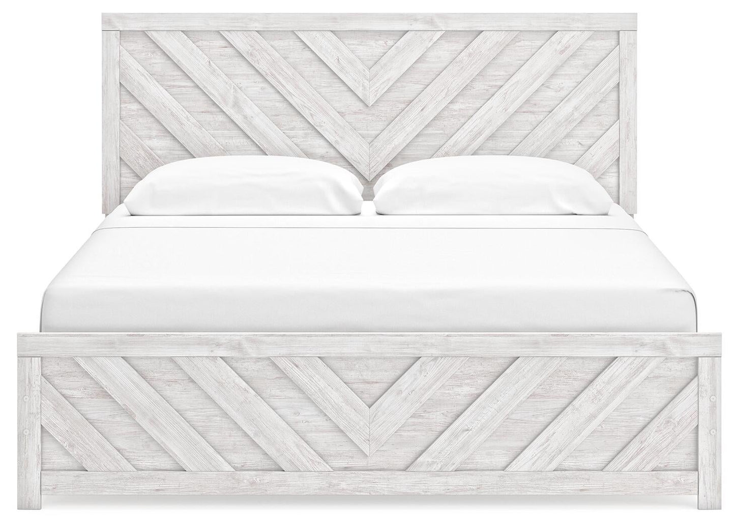 Cayboni  Panel Bed With Mirrored Dresser
