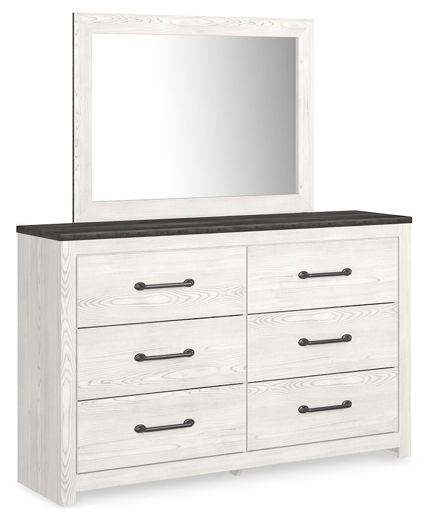 Gerridan  Panel Bed With Mirrored Dresser, Chest And Nightstand