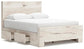 Lawroy  Panel Bed With Storage, Dresser And Mirror