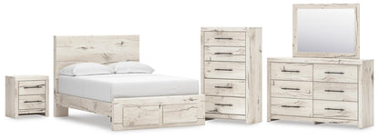 Lawroy  Panel Storage Bed, Dresser, Mirror, Chest And Nightstand