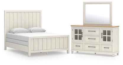 Shaybrock  Panel Bed, Dresser And Mirror