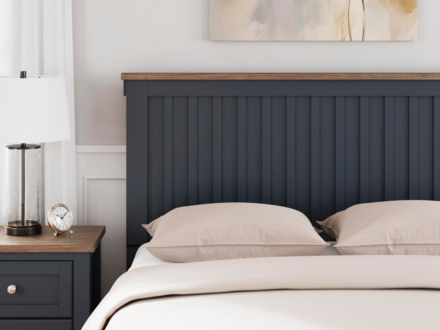 Landocken  Panel Bed, Dresser, Mirror And Nightstand