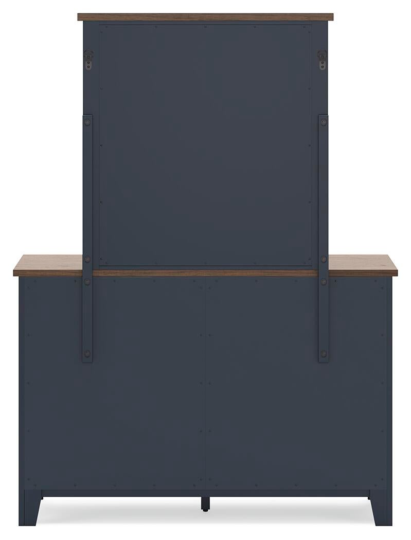 Landocken  Panel Bed, Dresser And Mirror