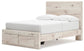 Lawroy  Panel Storage Bed, Dresser, Mirror And Nightstand
