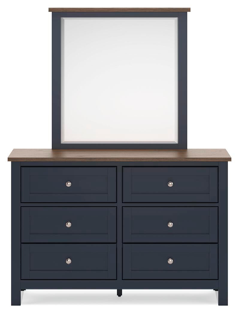 Landocken  Panel Headboard, Dresser And Mirror