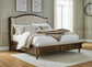 Sturlayne  Upholstered Panel Bed, Dresser And Mirror