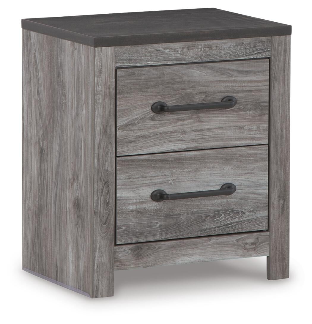 Bronyan  Panel Bed With Mirrored Dresser And Nightstand